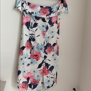 Floral off the shoulder dress
